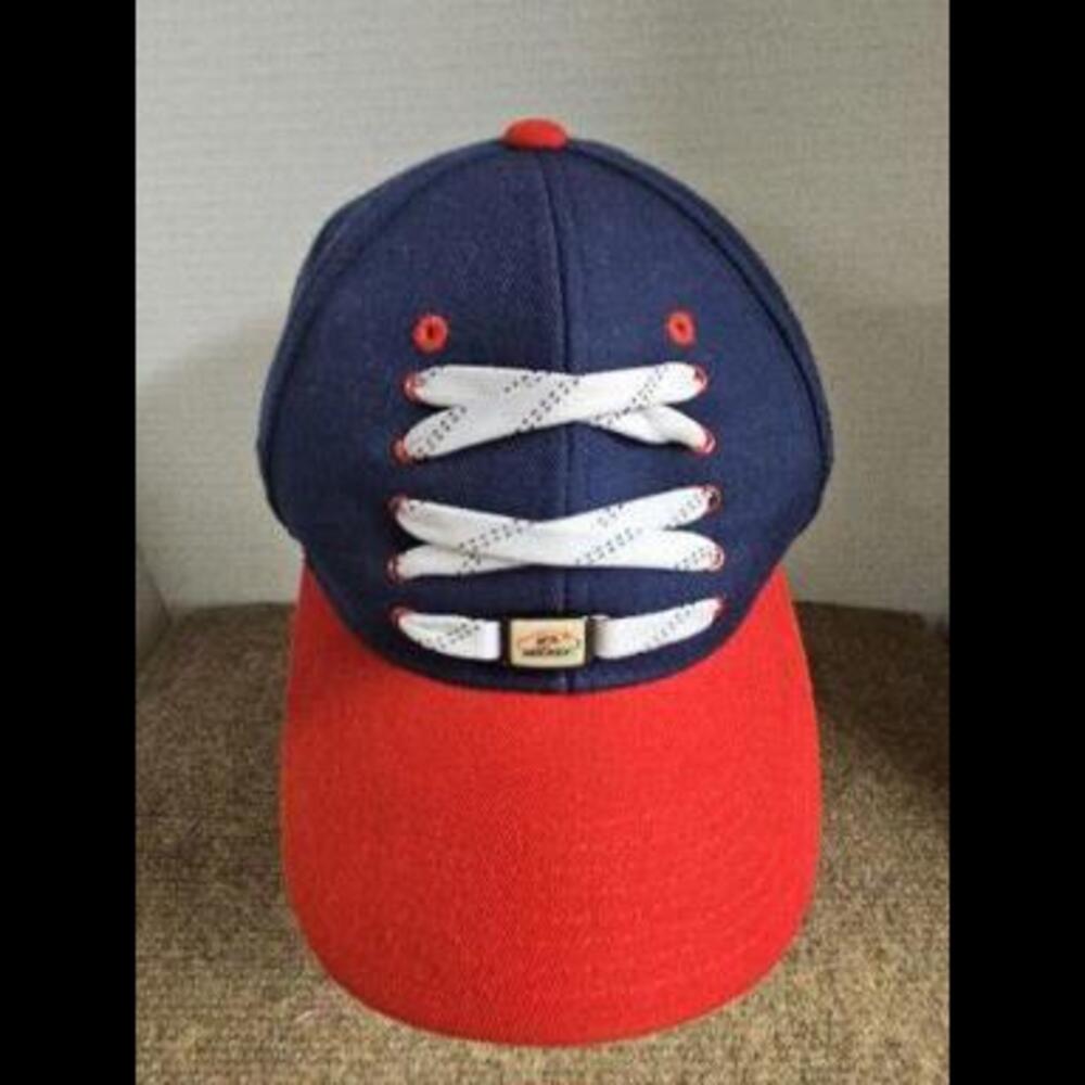 Zephyr Lacer Collection Team USA Hockey Lace Logo Navy Blue Red Snapback Hat Cap